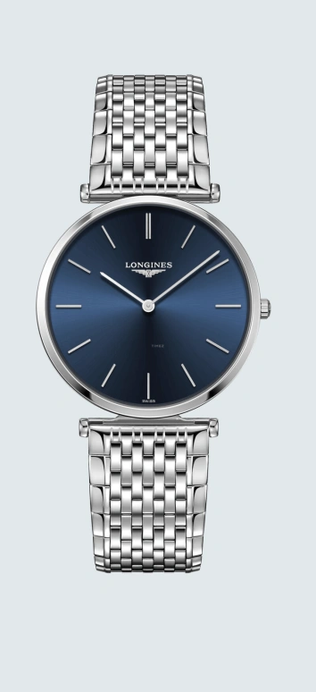 Longines,Elegant 36mm,36mm,Stainless Steel,Blue,Quartz,In-house Caliber,Sapphire,L4,L4.755.4.95.6
