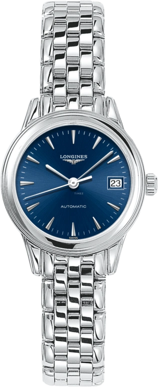Longines,Flagship 26mm,26mm,Stainless Steel,Blue,Automatic,Day,45hours,L4,L4.274.4.92.6