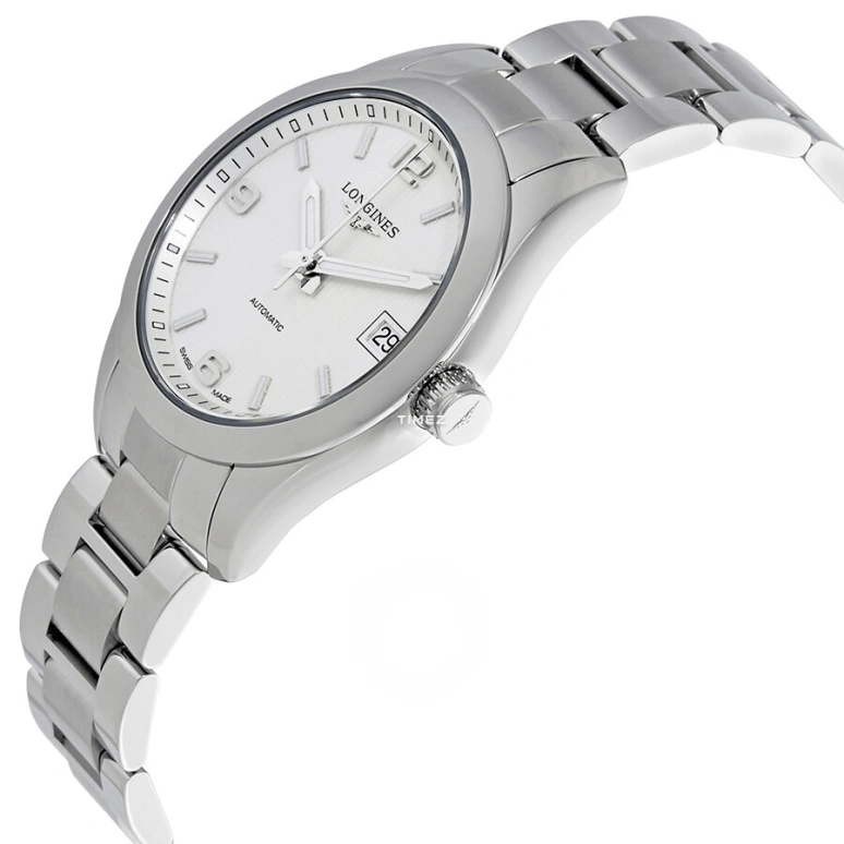 Longines,Conquest Classic 34mm,34mm,Stainless Steel,Silver,Automatic,Day,45hours,L2,L2.385.4.76.6
