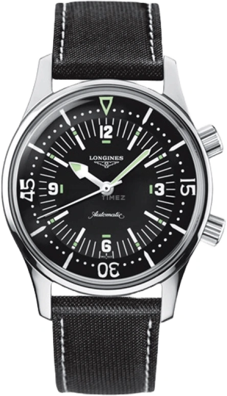 Longines,Heritage Classic 42mm,42mm,Stainless Steel,Black,Automatic,Chronograph,Date,L3,L3.674.4.56.2