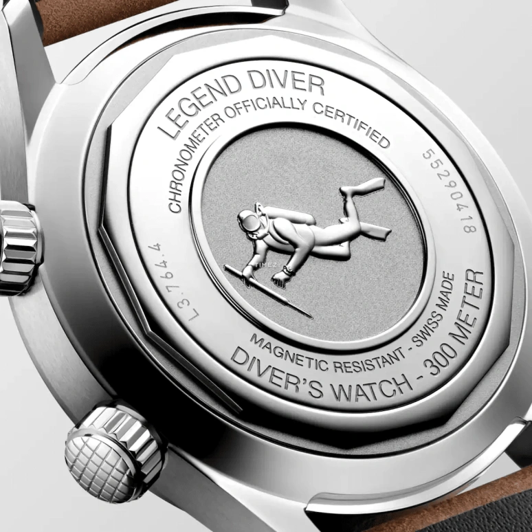 Longines,Legend Diver 39mm,39mm,Stainless Steel,Black,Automatic,72hours,In-house Caliber,L3,L3.764.4.50.0 