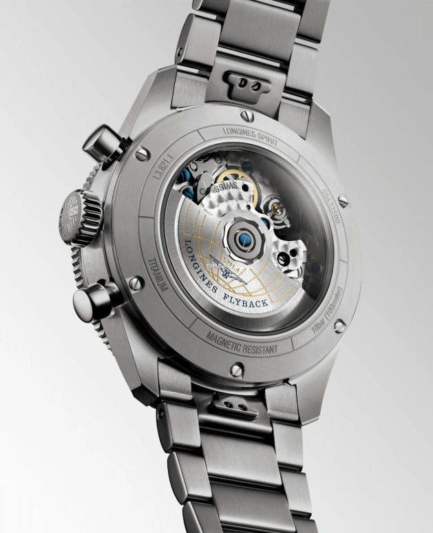 Longines,Other 42mm,42mm,Titanium,Ceramic,Smoky Coal,Automatic,Chronograph,Flyback,L3,L3.821.1.53.6