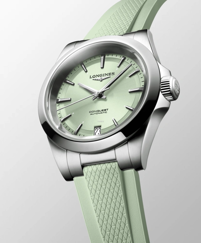 Longines,Sport 34mm,34mm,Stainless Steel,Green,Automatic,Day,Anti-magnetic,L3,L3.430.4.02.9