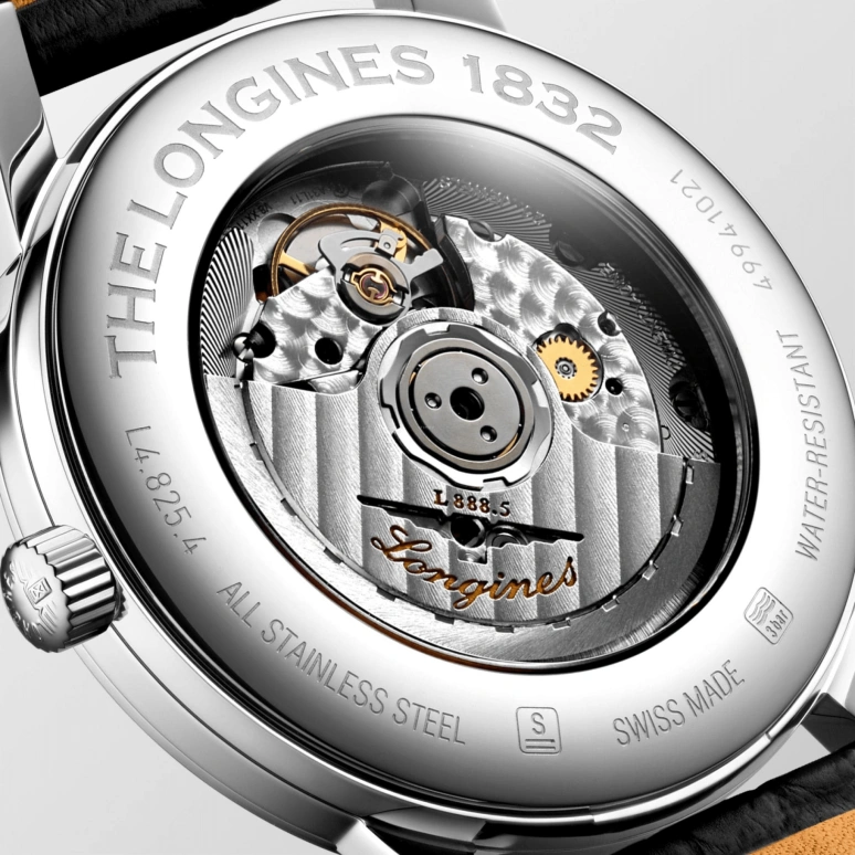 Longines,1832 40mm,40mm,Stainless Steel,Black,Automatic,Date,64hours,L4,L4.825.4.52.0