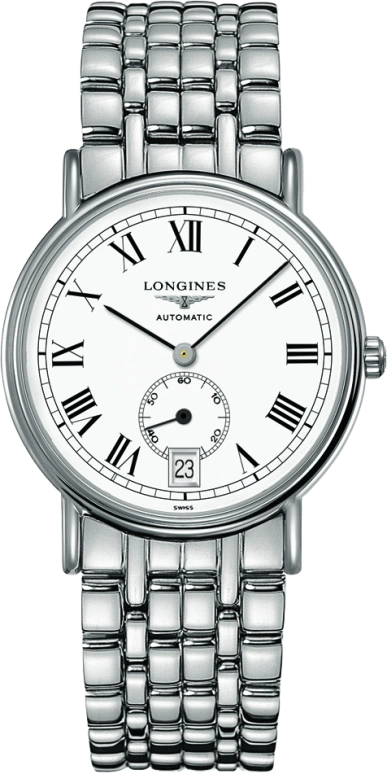 Longines,Presence 38.50mm,38.50mm,Stainless Steel,White,Automatic,Date,42hours,L4,L4.805.4.11.6
