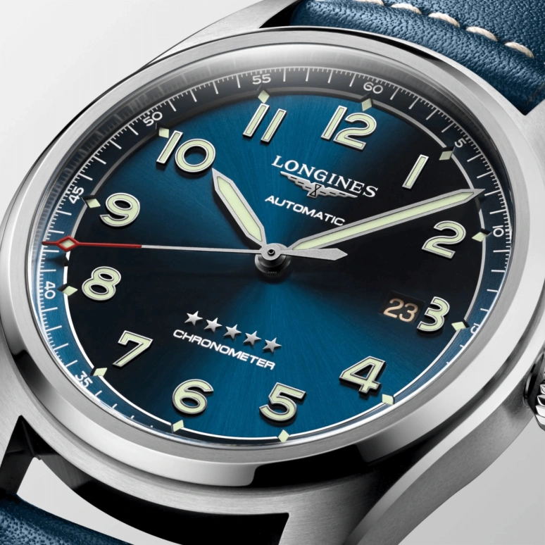 Longines,Spirit 42mm,42mm,Stainless Steel,Blue,Automatic,Date,64hours,L3,L3.811.4.93.0
