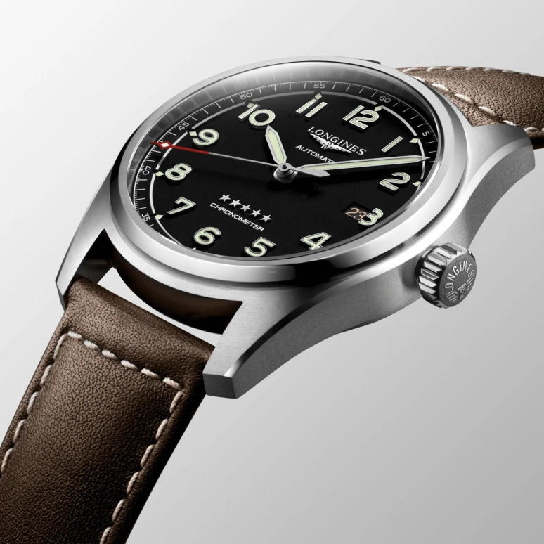 Longines,Spirit 42mm,42mm,Stainless Steel,Black,Automatic,Date,64hours,L3,L3.811.4.53.0