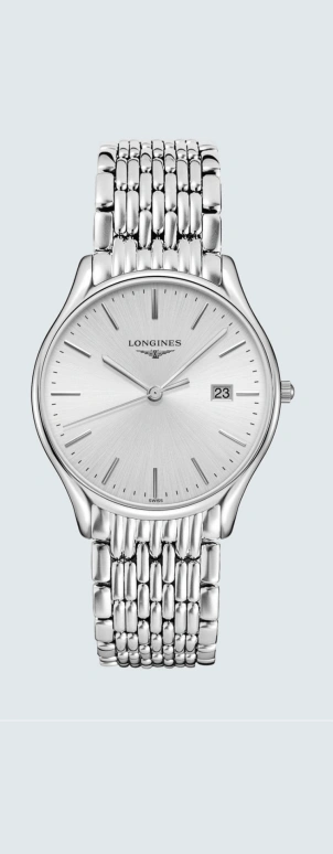 Longines,Lyre 38.50mm,38.50mm,Stainless Steel,Silver,Quartz,Date,26280hours,L4,L4.859.4.72.6