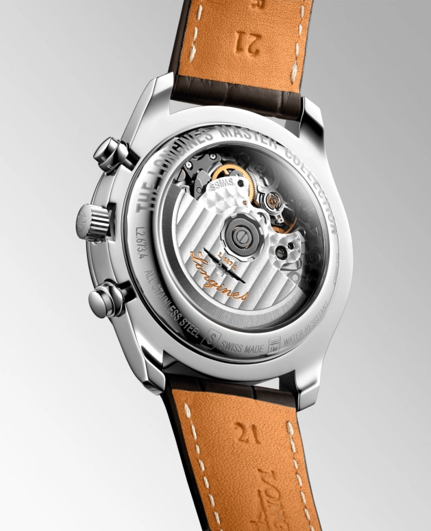 Longines,Master 40mm,40mm,Stainless Steel,Silver,Automatic,Chronograph,Moonphase,Month,Date,66hours,In-house Caliber,L2,L2.673.4.78.3