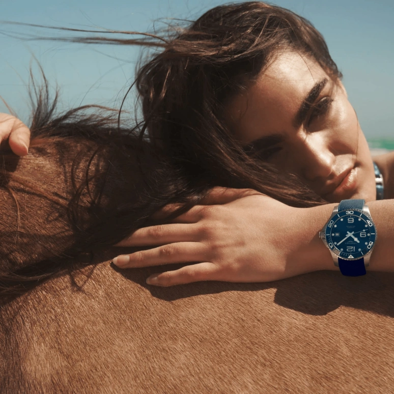 Longines,HydroConquest 39mm,39mm,Ceramic,Stainless Steel,Blue,Automatic,Date,64hours,L3,L3.780.4.96.9