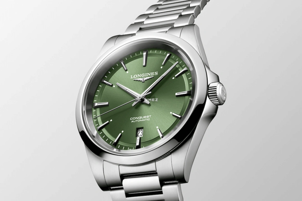 Longines,Conquest 41mm,41mm,Stainless Steel,Green,Automatic,Day,72hours,L3,L3.830.4.02.6
