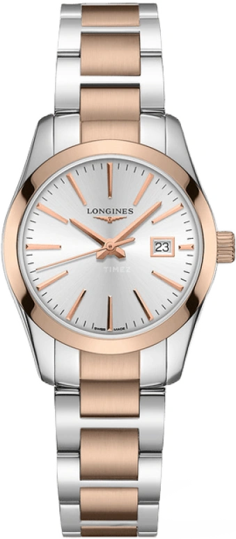 Longines,Conquest Classic 29.50mm,29.50mm,Stainless Steel,Silver,Quartz,Date,Jumping Minutes,L2,L2.286.3.72.7
