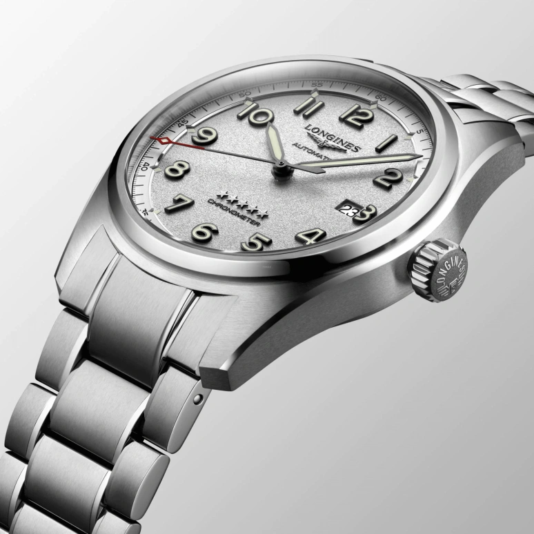 Longines,Spirit 42mm,42mm,Stainless Steel,Silver,Automatic,Date,64hours,L3,L3.811.4.73.6