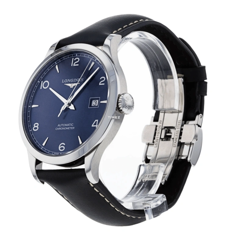Longines,Record 40mm,40mm,Stainless Steel,Blue,Automatic,Day,64hours,L2,L2.821.4.96.2