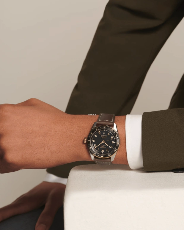 Longines,Spirit 42mm,42mm,Stainless Steel,Black,Automatic,Day,Anti-magnetic,L3,L3.812.5.53.2