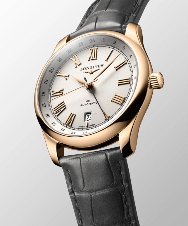 Longines,Master 40mm,40mm,Rose Gold,Silver,Automatic,Day,Dule Time,L2,L2.844.8.71.2
