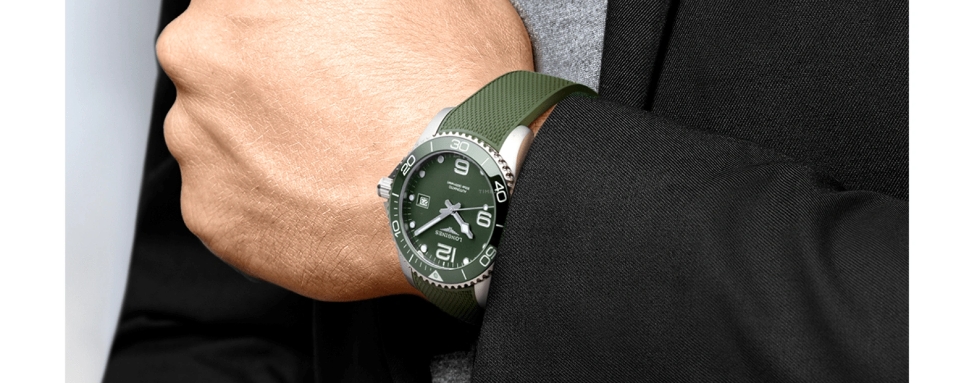 Longines,HydroConquest 41mm,41mm,Stainless Steel,Green,Automatic,Date,65hours,L3,L3.781.4.06.9
