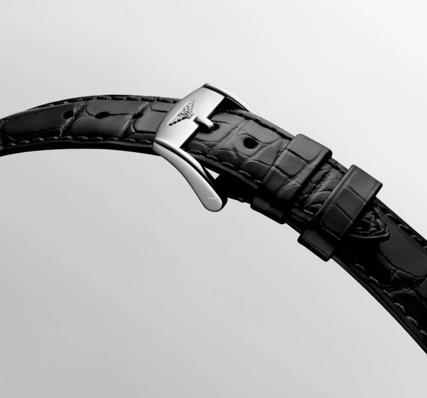 Longines,Conquest Heritage 38mm,38mm,Stainless Steel,Black,Automatic,Day,Power Reserve Indicator,L1,L1.648.4.52.2