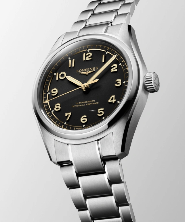 Longines,Spirit 39mm,39mm,Stainless Steel,Black,Automatic,Anti-magnetic,64hours,L3,L3.809.4.53.6