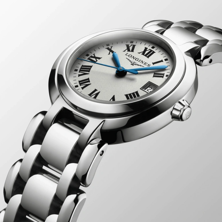 Longines,PrimaLuna 26.50mm,26.50mm,Stainless Steel,Silver,Quartz,Date,26280hours,L8,L8.110.4.71.6