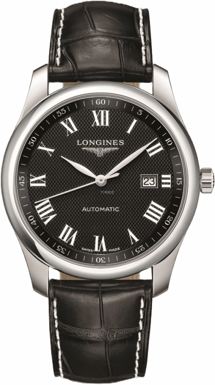 Longines,Master 40mm,40mm,Stainless Steel,Black,Automatic,Date,65hours,L2,L2.793.4.51.7
