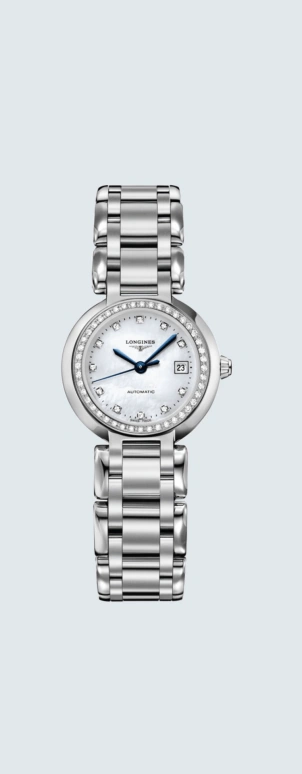 Longines,PrimaLuna 26.50mm,26.50mm,Stainless Steel,White,Automatic,Date,40hours,L8,L8.111.0.87.6