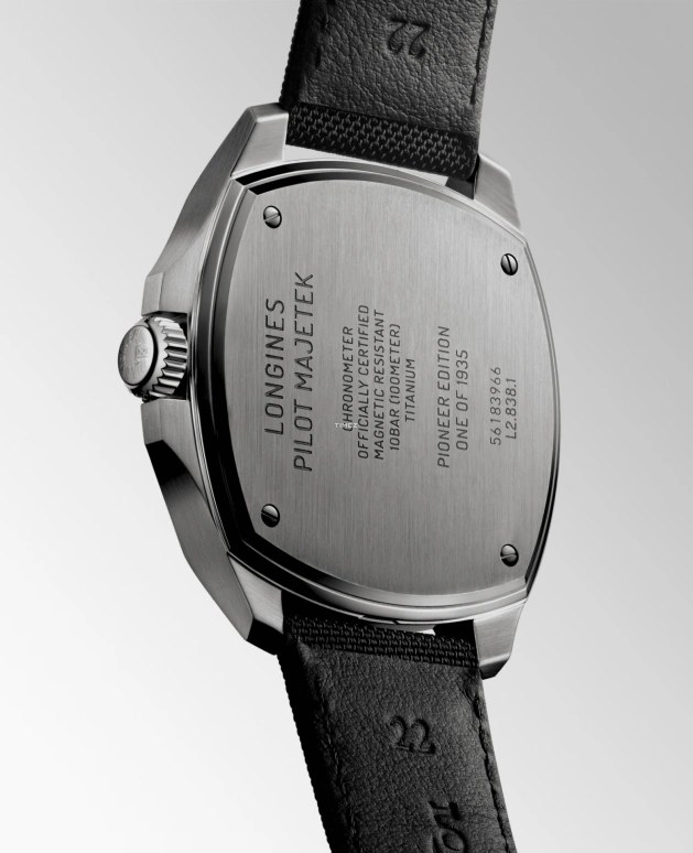 Longines,Heritage Avigation 43mm,43mm,Titanium,Black,Automatic,Anti-magnetic,72hours,L2,L2.838.1.53.2