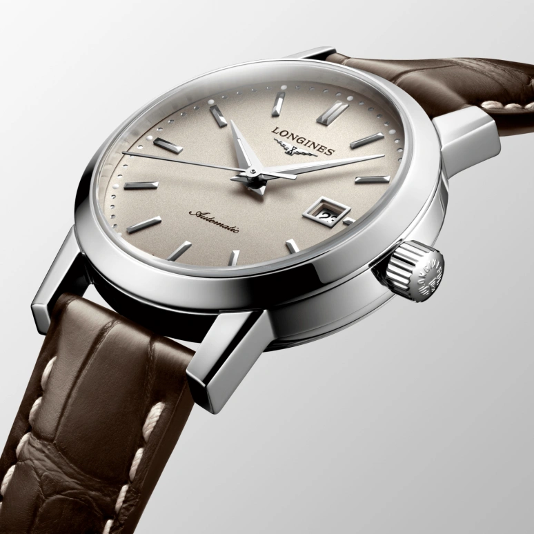 Longines,1832 30mm,30mm,Stainless Steel,Beige,Automatic,Date,40hours,L4,L4.325.4.92.2