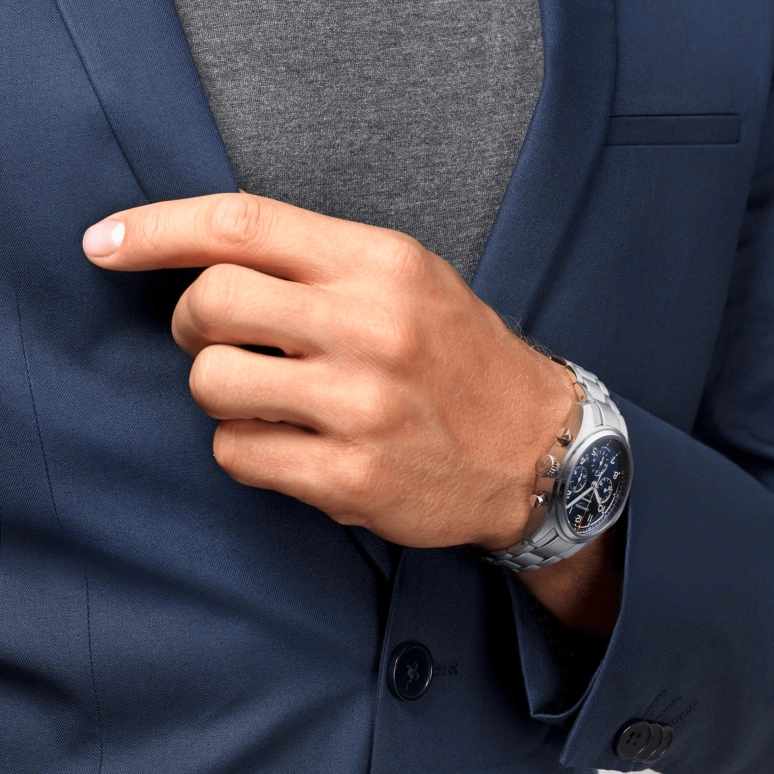 Longines,Spirit 42mm,42mm,Stainless Steel,Blue,Automatic,Chronograph,Date,Column Wheel,L3,L3.820.4.93.6