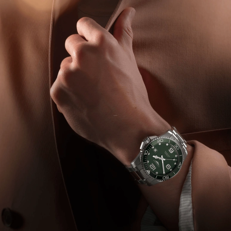 Longines,HydroConquest 41mm,41mm,Stainless Steel,Green,Automatic,Date,65hours,L3,L3.781.4.06.6