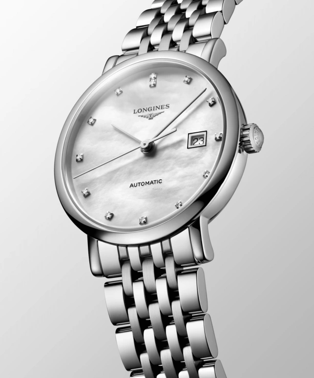 Longines,Elegant 29mm,29mm,Stainless Steel,White,Automatic,Day,40hours,L4,L4.310.4.80.6