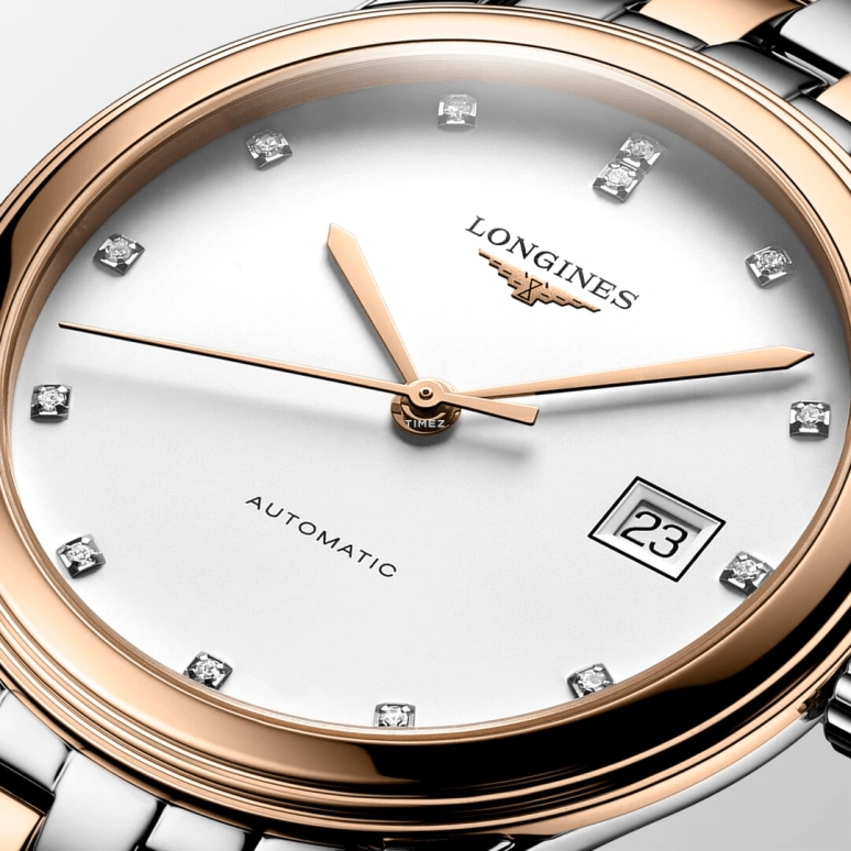 Longines,Flagship 38.50mm,38.50mm,Stainless Steel,White,Automatic,Day,65hours,L4,L4.974.3.99.7