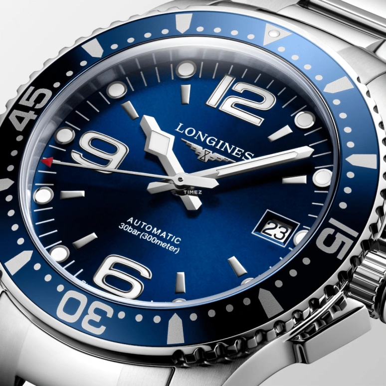Longines,HydroConquest 39mm,39mm,Stainless Steel,Blue,Automatic,Day,72hours,L3,L3.741.4.96.6