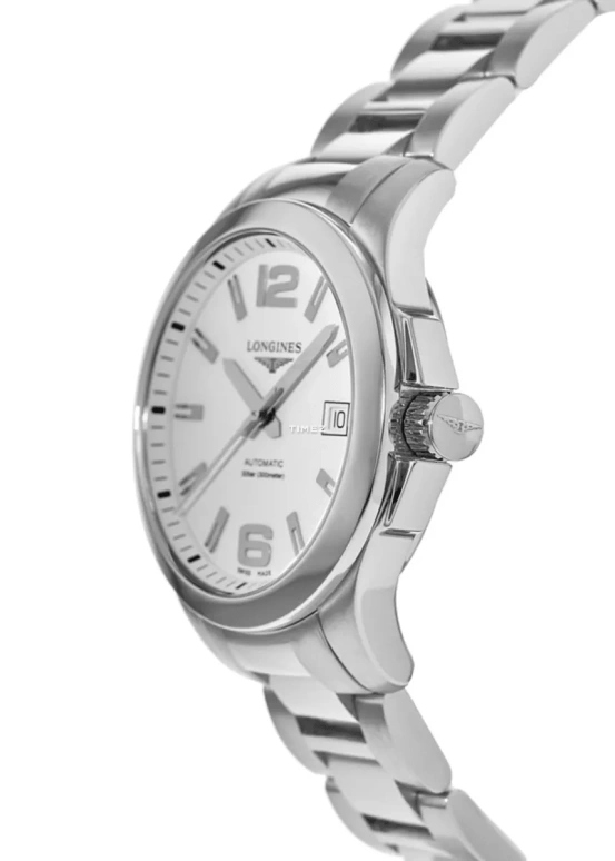 Longines,Conquest 39mm,39mm,Stainless Steel,White,Automatic,Day,72hours,L3,L3.776.4.16.6