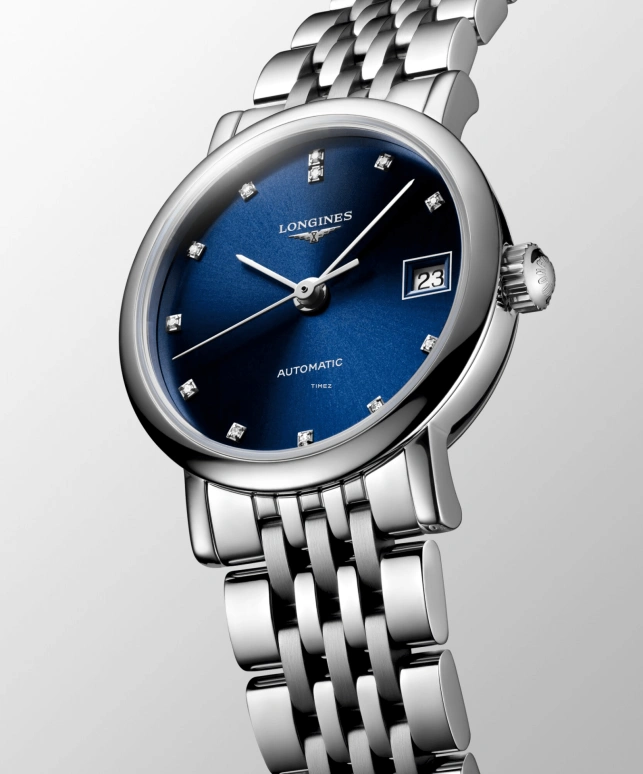 Longines,Elegant 25.50mm,25.50mm,Stainless Steel,Blue,Automatic,Day,40hours,L4,L4.309.4.90.6