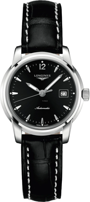 Longines,Saint Imier 26mm,26mm,Stainless Steel,Black,Automatic,Date,40hours,L2,L2.263.4.52.3