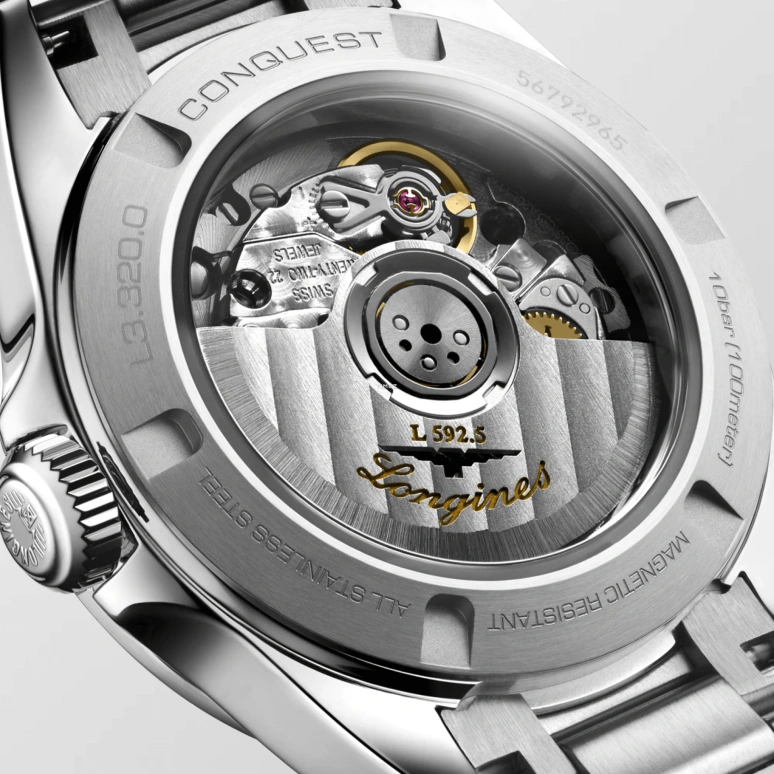 Longines,Sport 30mm,30mm,Stainless Steel,Silver White,Automatic,Day,Anti-magnetic,L3,L3.320.0.87.6