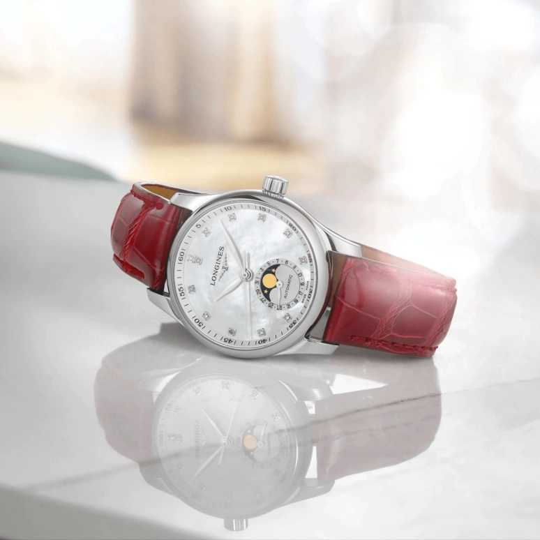 Longines,Master 34mm,34mm,Stainless Steel,White,Automatic,Moonphase,Date,L2,L2.409.4.87.2