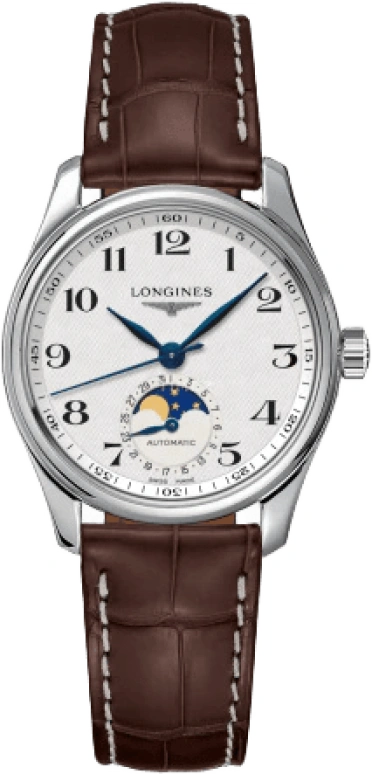 Longines,Master 34mm,34mm,Stainless Steel,Silver,Automatic,Moonphase,Date,L2,L2.409.4.78.3