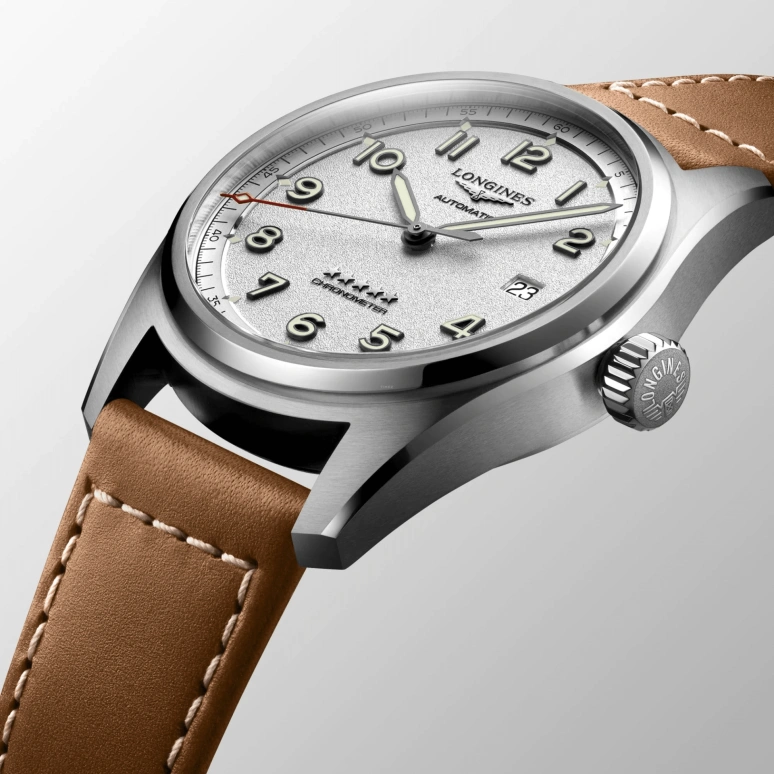 Longines,Spirit 40mm,40mm,Stainless Steel,Silver,Automatic,Date,64hours,L3,L3.810.4.73.2