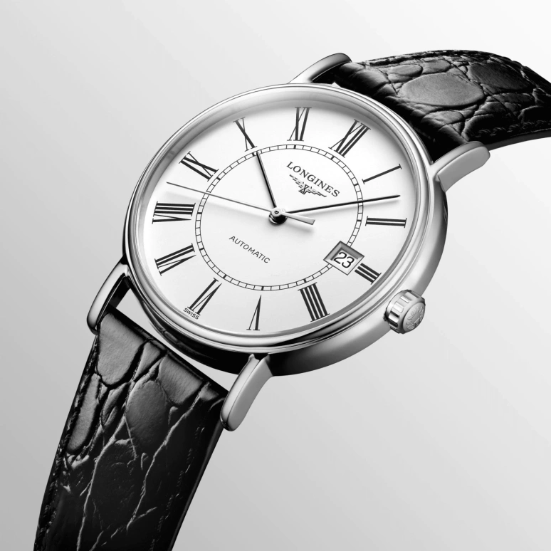Longines,Presence 38.50mm,38.50mm,Stainless Steel,White,Automatic,Date,65hours,L4,L4.921.4.11.2