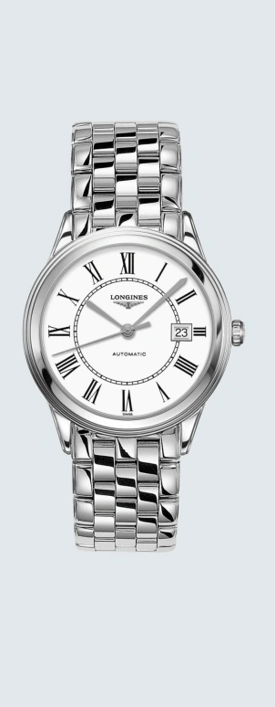 Longines,Flagship 38.50mm,38.50mm,Stainless Steel,White,Automatic,Day,72hours,L4,L4.974.4.21.6