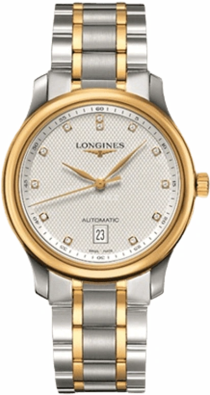 Longines,Master 38.50mm,38.50mm,Yellow Gold,Stainless Steel,Silver,Automatic,Chronograph,Date,L2,L2.628.5.77.7