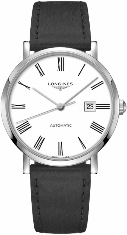 Longines,Elegant 41mm,41mm,Stainless Steel,White,Automatic,Date,64hours,L4,L4.911.4.11.2