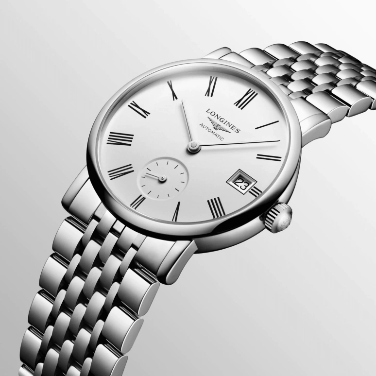 Longines,Elegant 34.50mm,34.50mm,Stainless Steel,White,Automatic,72hours,In-house Caliber,L4,L4.312.4.11.6