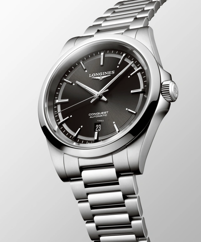 Longines,Conquest 41mm,41mm,Stainless Steel,Black,Automatic,Day,72hours,L3,L3.830.4.52.6
