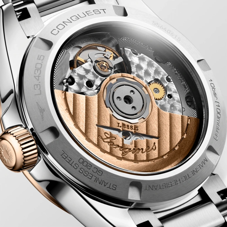 Longines,Conquest 34mm,34mm,Stainless Steel,Silver,Automatic,Day,Anti-magnetic,L3,L3.430.5.72.6
