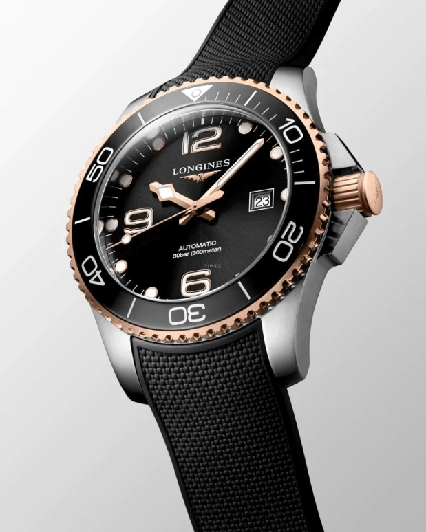 Longines,HydroConquest 43mm,43mm,Ceramic,Stainless Steel,Black,Automatic,Date,64hours,L3,L3.782.3.58.9
