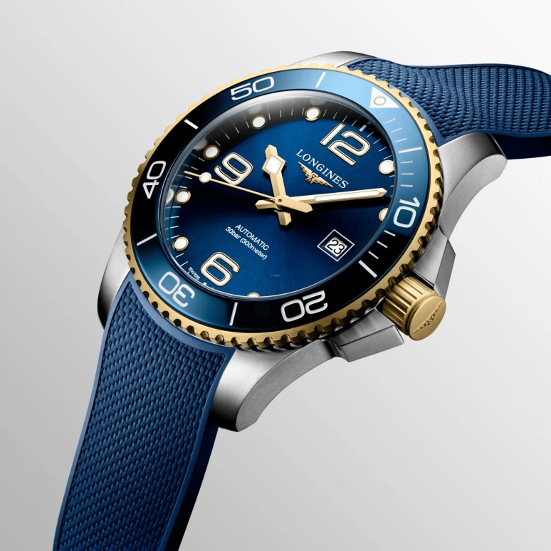 Longines,HydroConquest 43mm,43mm,Ceramic,Stainless Steel,Blue,Automatic,Date,64hours,L3,L3.782.3.96.9