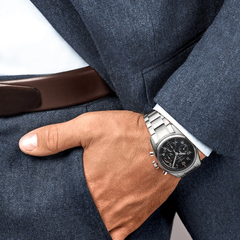 Longines,Spirit 42mm,42mm,Stainless Steel,Black,Automatic,Chronograph,Date,Column Wheel,L3,L3.820.4.53.6